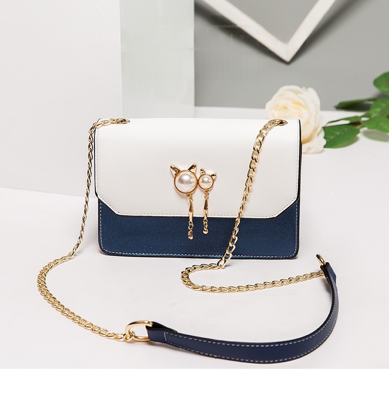 Ladies Crossbody Handbag with Pearl Chain Single Shoulder  Handbag